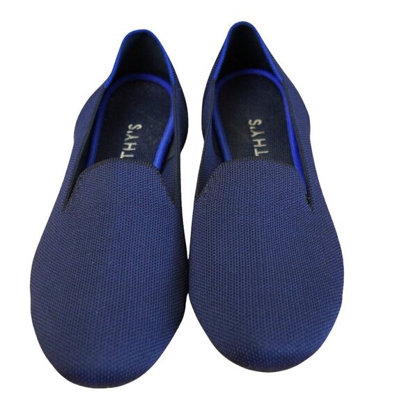 Rothys The Loafer Classic Navy Knit Size 11.5W EU 42.5 Slip-On Flats - Picture 1 of 6
